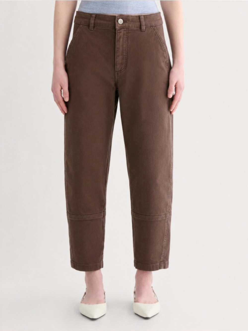 Everlane Utility Barrel Pants in Cocoa Brown